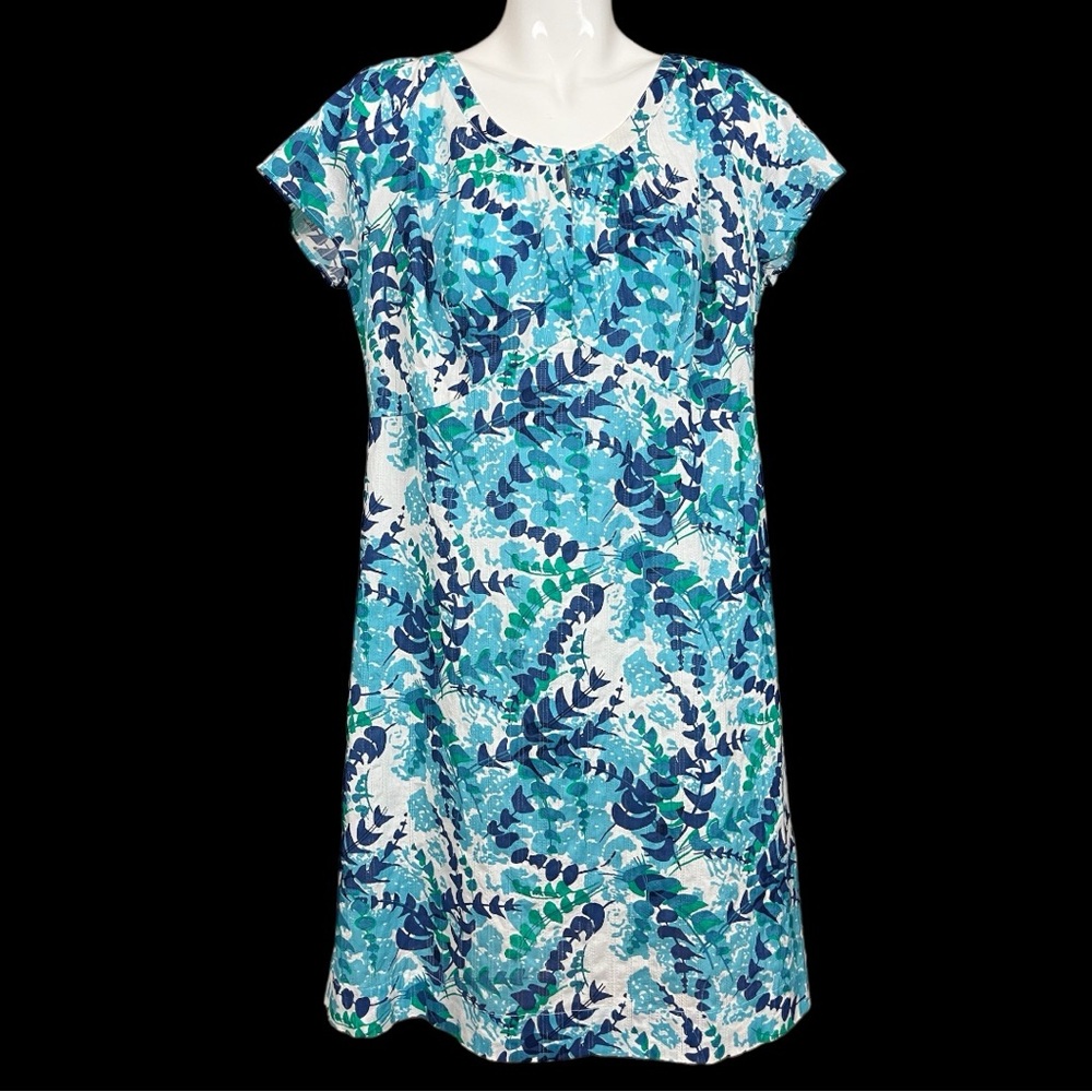 Boden Ariette Floral Eyelet Cotton Shift Dress Size 14R NWOT